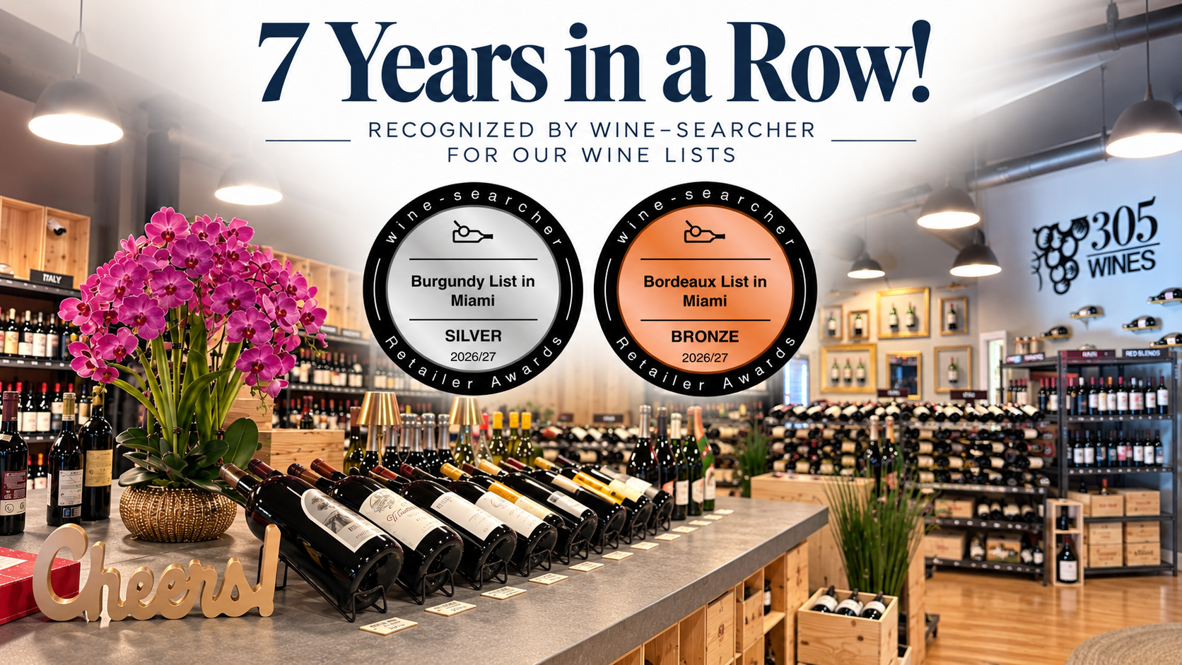 305 Wines Recognized by Wine-Searcher for the 7th Consecutive Year