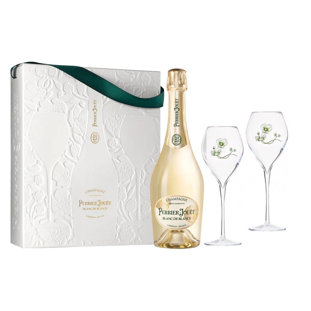 Champagne Perrier-Jouet Blanc de Blancs with flute
